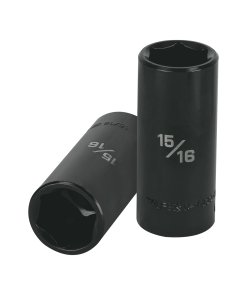 Dado Largo de Impacto Truper 15/16" 6 Puntas Cuadro 1/2" - Acero al Cromo Vanadio para Torque Extremo que Optimiza el Trabajo (Clave 13395)