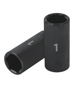 Dado Largo de Impacto Truper 1" 6 Puntas Cuadro 1/2" - Acero al Cromo Vanadio para Torque Elevado que Previene el Redondeo (Clave 13396)