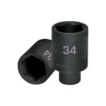Dado largo impacto de 34 mm, 6 puntas, cuadro 1/2', TRUPER