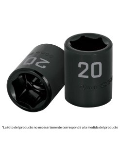 Dado de Impacto TRUPER 1/2" 6 Puntas 12mm - Diseño reforzado para trabajos pesados (Clave 12412)