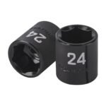 Dado de impacto de 24 mm, 6 puntas, cuadro 1/2', TRUPER