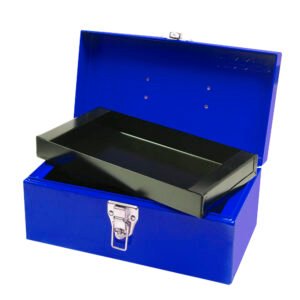 Caja portaherramientas metálica color azul 11" x 6" x 5" Urrea D1A