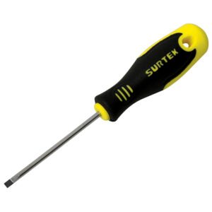 Destornillador con mango bimaterial, punta cabinet 1/8" x 2-1/2" Surtek D222