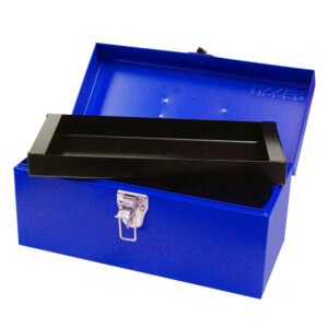 Caja portaherramientas metálica color azul 14" x 6" x 6" Urrea D2A
