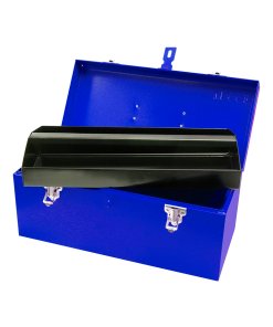Caja portaherramientas metálica color azul 16" x 7" x 7" Urrea D3A