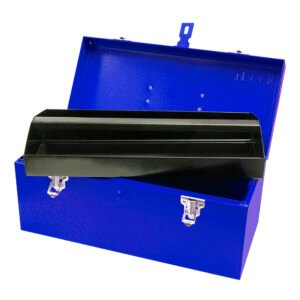Caja portaherramientas metálica color azul 16" x 7" x 7" Urrea D3A