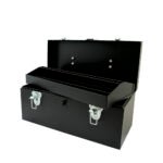 Caja portaherramientas metálica color negro 16" x 7" x 7" Urrea D3C20