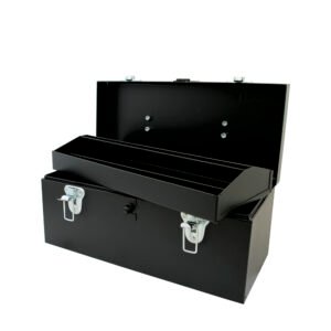 Caja portaherramientas metálica color negro 16" x 7" x 7" Urrea D3C20