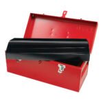 Caja portaherramientas metálica color rojo 17" x 7" x 7" Urrea D4