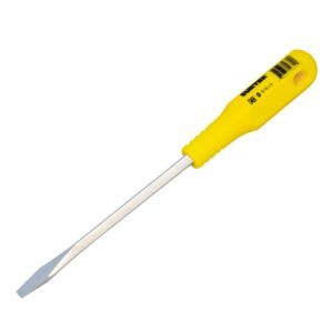 Destornillador con mango amarillo, punta plana barra cuadrada 5/16" x 6" Surtek D466