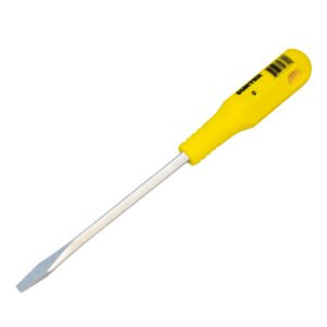 Destornillador con mango amarillo, punta plana barra cuadrada 3/8" x 12" Surtek D467
