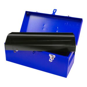 Caja portaherramientas metálica color azul 17" x 7" x 7" Urrea D4A