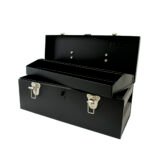 Caja portaherramientas metálica color negro 17" x 7" x 7" Urrea D4C20