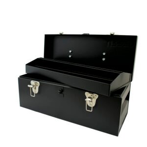 Caja portaherramientas metálica color negro 17" x 7" x 7" Urrea D4C20