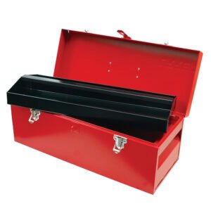 Caja portaherramientas metálica color rojo 20" x 7" x 7" Urrea D5