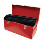 Caja portaherramientas metálica color rojo 20" x 8" x 9" Urrea D6