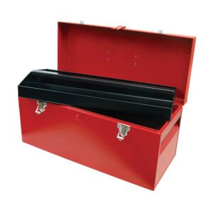 Caja portaherramientas metálica color rojo 20" x 8" x 9" Urrea D6