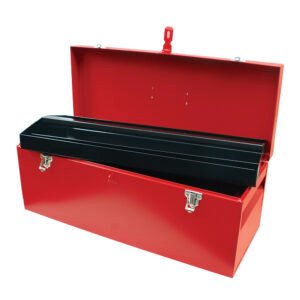Caja portaherramientas metálica color rojo 24" x 9" x 9" Urrea D7