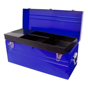 Caja portaherramientas metálica color azul 23" x 10" x 11" Urrea D8A