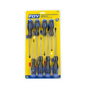 Juego de destornilladores con mango bimaterial combinados, 8 piezas Foy DBP8