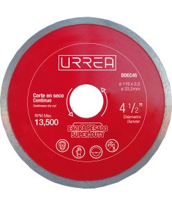 Disco de diamante continuo, 4-1/2" Urrea DDEC45