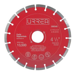 Disco de diamante segmentado, 4-1/2" Urrea DDES45