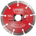 Disco de diamante segmentado, 4" Urrea DDIS4