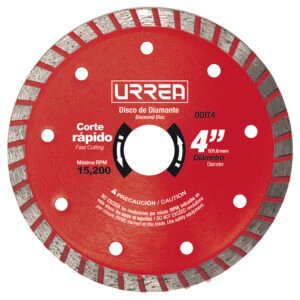 Disco de diamante turbo, 4" Urrea DDIT4