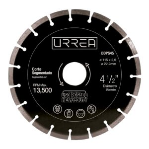 Disco de diamante segmentado, 4-1/2" Urrea DDPS45
