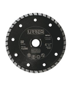 Disco de diamante turbo, 4-1/2" Urrea DDPT45