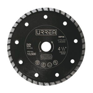 Disco de diamante turbo, 4-1/2" Urrea DDPT45