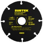 Disco de diamante multi-corte punta de carburo de tungsteno, 4-1/2" Surtek DDT45S