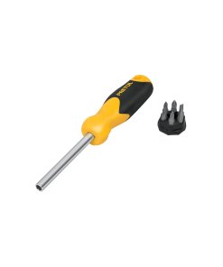 Desarmador con 6 puntas, opción versátil y duradera para diversos proyectos de reparación, PRETUL, clave 21372.
