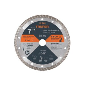 Disco de diamante de 7' x 2.8 mm, rin turbo, TRUPER