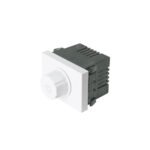 Dimmer giratorio, 1.5 módulos, línea Española, color blanco