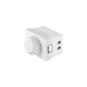 Dimmer giratorio blanco de 1.5 módulos, línea Lisboa