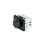 Dimmer giratorio negro de 1.5 módulos, línea Lisboa, VOLTECK