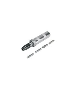 Desarmador de Impacto con 4 Puntas de Acero S2 3/8", herramienta precisa para trabajos de impacto, clave 101176 - Expert