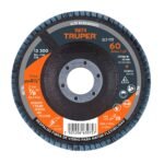 Disco laminado 4-1/2', grano 60 centro 7/8', fibra, TRUPER