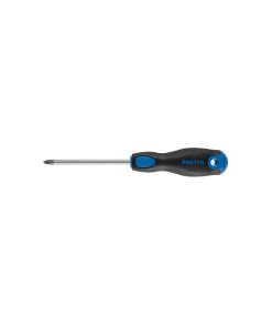 Desarmador de cruz 1/4' x 4' con mango Comfort Grip, ideal para tareas de precisión y confort, PRETUL, clave 21496.