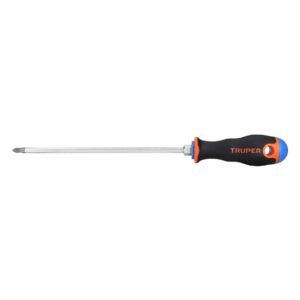 Desarmador de cruz 1/4' x 8' mango Comfort Grip, TRUPER