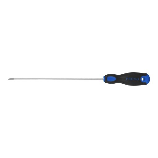 Desarmador de cruz 1/8' x 4' con mango Comfort Grip, ideal para trabajos delicados en áreas pequeñas, PRETUL, clave 28082.
