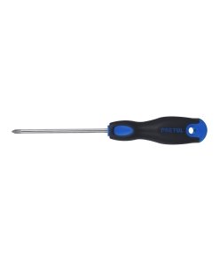Desarmador de cruz 3/16' x 4' con mango Comfort Grip, opción ergonómica para comodidad durante el trabajo, PRETUL, clave 21495.