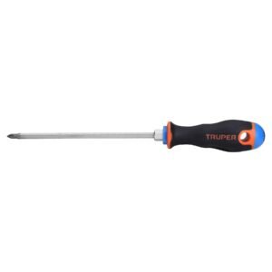 Desarmador de cruz 3/16' x 6' mango Comfort Grip, TRUPER