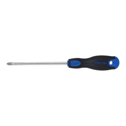 Desarmador de cruz 5/16' x 6' con mango Comfort Grip, solución ideal para tareas de largo alcance, PRETUL, clave 21492.