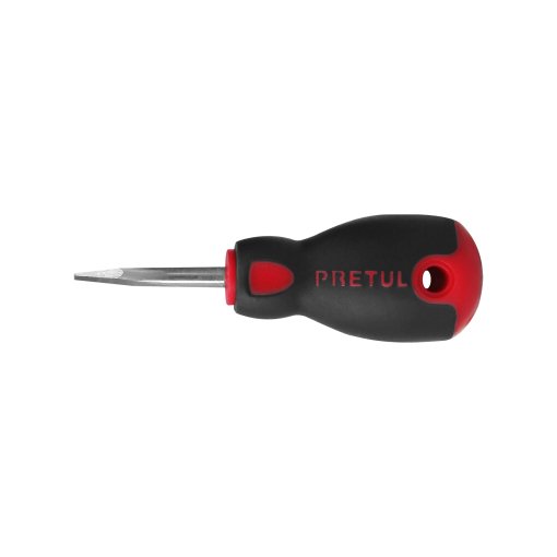 Desarmador plano 1/4' x 1-1/2', mango Comfort Grip, herramienta ergonómica para trabajos precisos, Pretul clave 21483