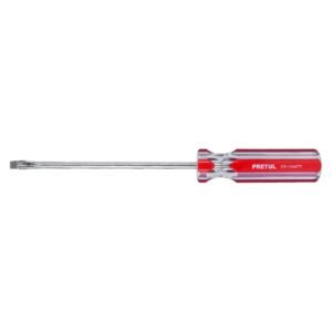 Desarmador plano 1/4 x 6' mango de PVC, PRETUL