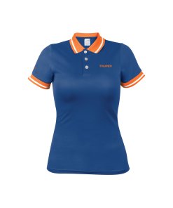 Playera polo performance Truper para mujer azul G - Tecnología deportiva feminizada para actividades comerciales que ofrece libertad de movimiento con elegancia profesional (Clave 69972)