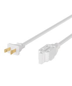 Extensión Eléctrica Volteck Doméstica 4m Clavija Recta Blanca - Práctica Conexión para Aparatos que Requieren Acceso Directo (Clave 40153)