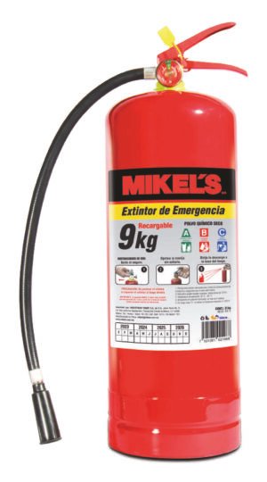 Extintor de emergencia recargable  (9 kgs) MIKELS EE-9